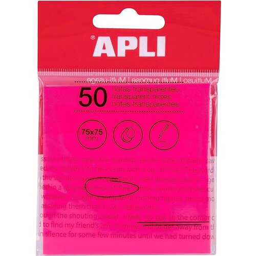 Apli Samolepilni indeks lističi, plastični 50 kos, roza, (21221273) Cene