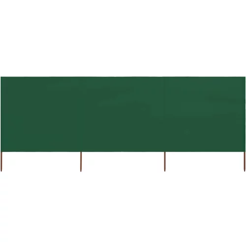 vidaXL vjetrobran s 3 panela od tkanine 400 x 80 cm zeleni