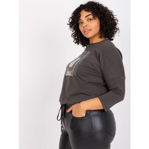 Fashion Hunters Larger size blouse with Roxanne inscription Slike