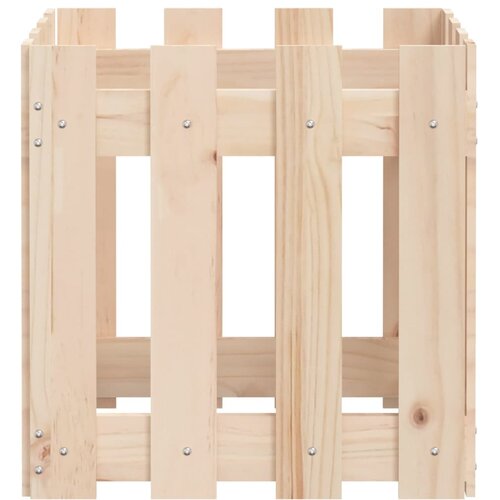  Vrtna sadilica s izgledom ograde 40x40x40 cm masivna borovina Slike