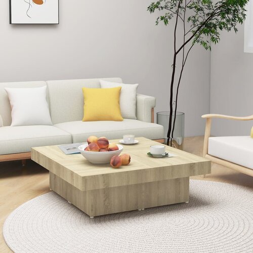  Stolić za kavu boja hrasta sonome 90 x 90 x 28 cm od iverice Cijene