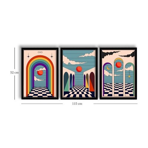 Wallity dekorativna slika 3p3752softct-012, 38x53cm, 3 dela Cene