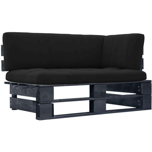  Kutna vrtna sofa od paleta od crno impregnirane borovine Slike