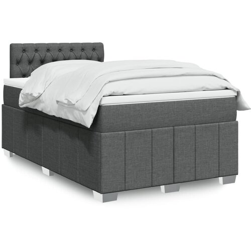  Krevet box spring s madracem tamnosivi 120 x 190 cm tkanina Cijene