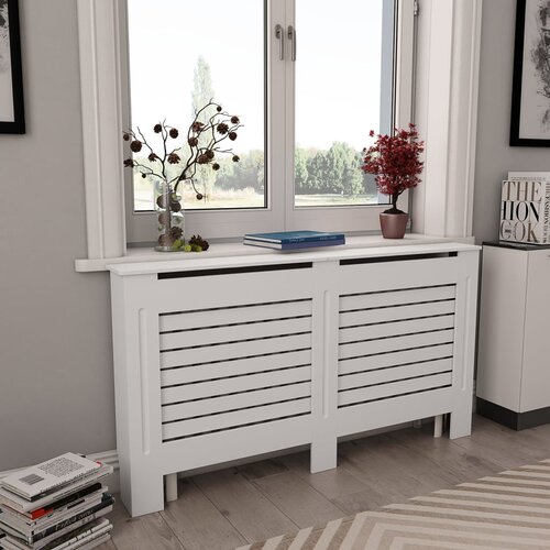 vidaXL pokrov za radijator bijeli 152 x 19 x 81,5 cm mdf Cijene