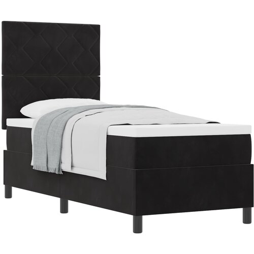 VidaXL Box Spring krevet s madracem Crna 80x200 cm Bar&amp;scaron;un Slike