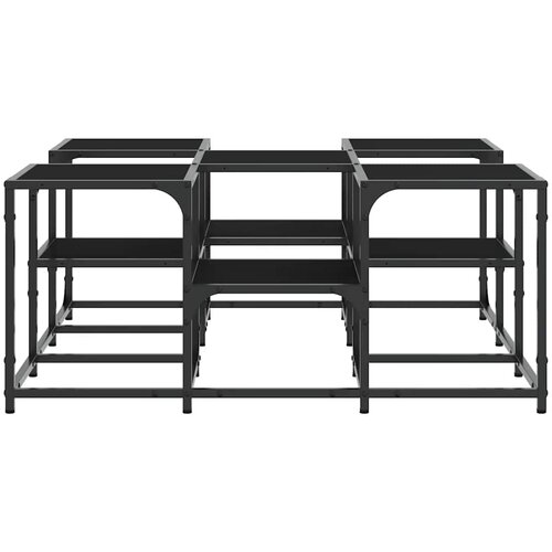  Stolić za kavu crni 91 x 91 x 40 cm od konstruiranog drva Slike