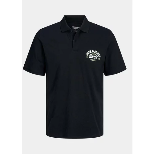 Jack & Jones Polo majica Logo 12246692 Črna Standard Fit