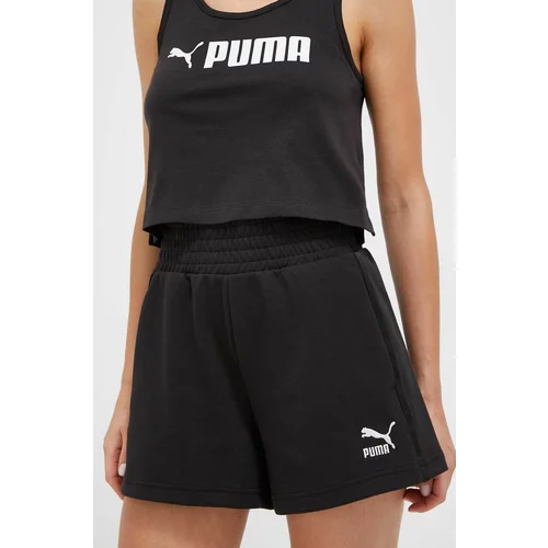Puma Kratke hlače za žene, boja: crna, bez uzorka, visoki struk