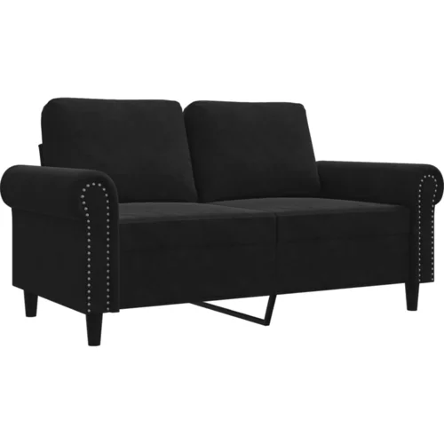 MAISON CHIC kavč - Sofa - Kanape dvosed črn 120 cm žamet, (21726519)