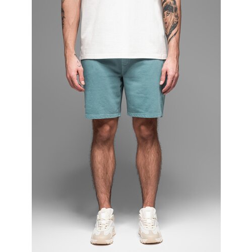 Ombre BASIC men&amp;#039;s cotton sweat shorts - navy blue Slike