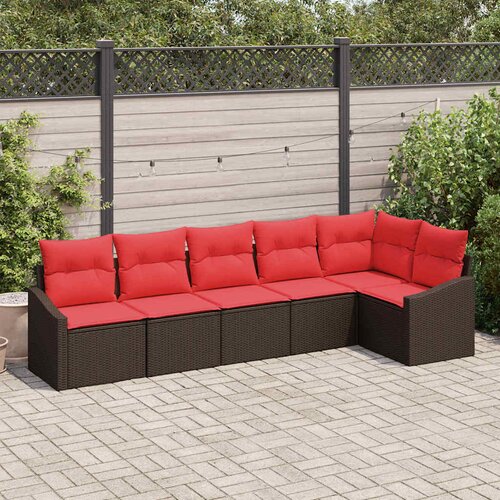  Set sofe 6 kom. Smeđa poliratan 288,5 x 123,5 x 85 cm Cene