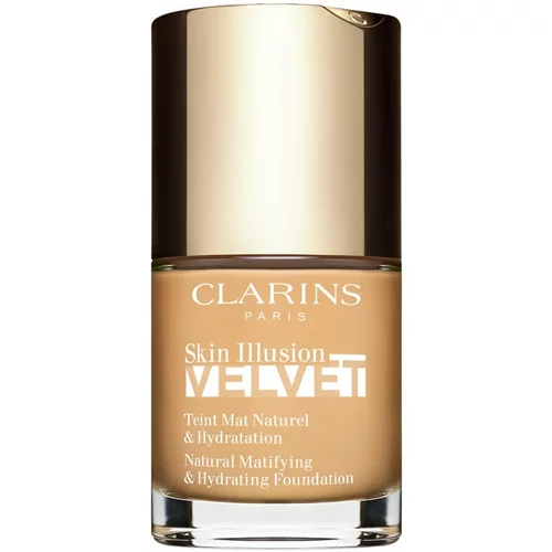 Clarins Skin Illusion Velvet tekoči puder z mat finišem z hranilnim učinkom odtenek 105.5W 30 ml