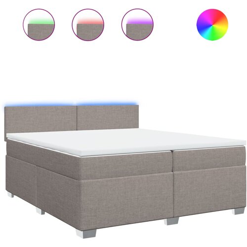 Maison Chic Box spring postelja - Vzmetna postelja z vzmetnico taupe 200x200 cm blago SL23364, (21880558) Slike