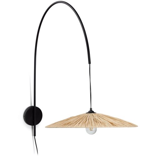 Kave Home Crna/u prirodnoj boji zidna lampa Rosella – Cijene