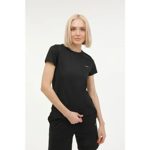 Kinetix W-SN230 BASIC PES C NECK BLACK Woman Sleeve T-Sh