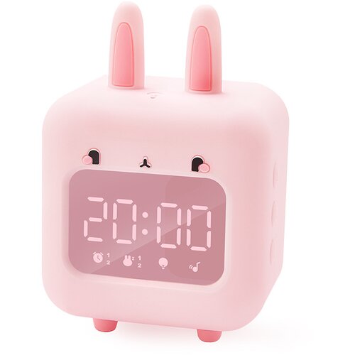 Generic Budilka za otroke, digitalna budilka za otroke, srčkana zajčja budilka za dekleta, budilka z belim šumom, nočna lučka z USB, (21125792) Cene