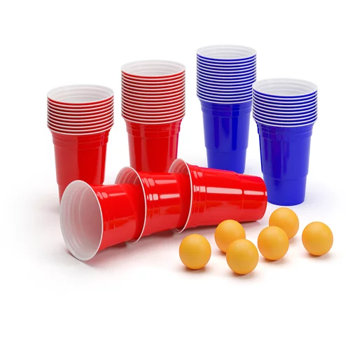 BeerCup Nadal, 16 Oz, Red & Blue Party Pack, čaše, dvije boje, uključujući loptice i pravila