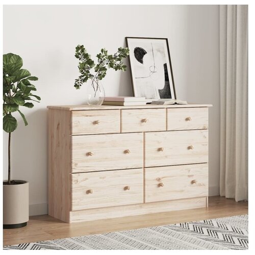 vidaXL Predalnik ALTA 112x35x73 cm trdna borovina Cene