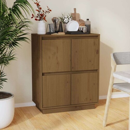  Komoda smeđa boja meda 60 x 34 x 75 cm od masivne borovine Cijene
