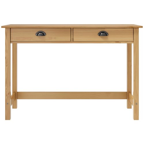 Maison Chic konzolna miza - miza ob steni Hill z 2 predaloma 110x45x74 cm borovina, (21786025) Cene