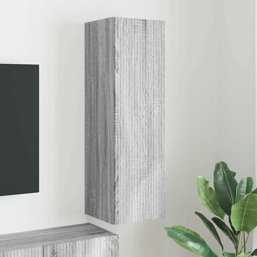 TV zidni ormar Siva Sonoma 30 x 31 x 100 cm Konstruirano drvo Slike