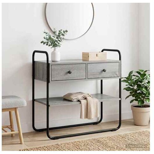 vidaXL Konzolna stolica Siva Sonoma 80 x 40 x 75 cm Konstruirano drvo - Siva Sonoma 80 x 40 x 75 cm Cijene