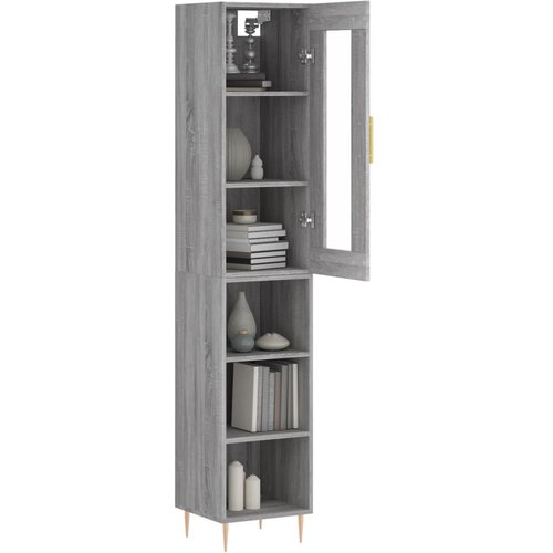  Visoka komoda siva sonome 34,5x34x180 cm od konstruiranog drva Slike