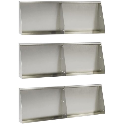  Zid za zadržavanje 6 kom. 60 x 12 x 40 cm Nehrđajući čelik Cijene
