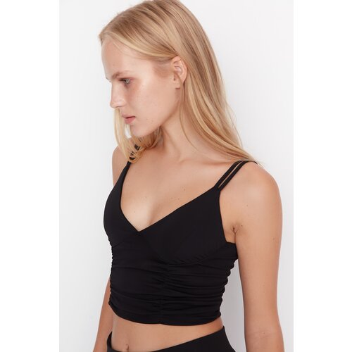 Trendyol Black Diving Fabric Crop Sports Bra Slike