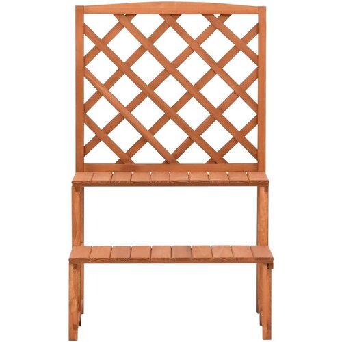 VidaXL stalak za biljke s re&amp;scaron;etkom 70 x 42 x 115 cm masivna jelovina Slike