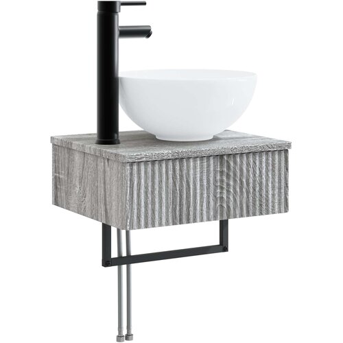vidaXL Priljubljen umivalnik na steni Siva Sonoma 40 x 35 x 39 cm, (5000245617) Cene