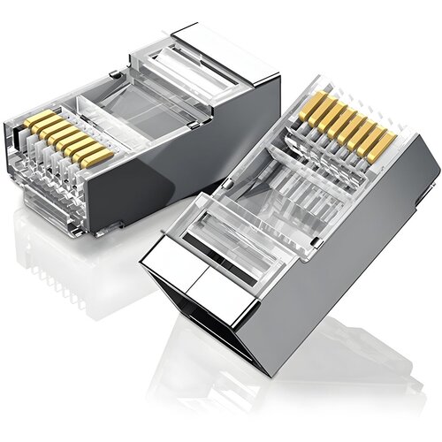 Ugreen 10x RJ45 8P8C UTP konektori za Cat 6/Cat 5/Cat 5e kabele - Srebrna KP32996 Cene