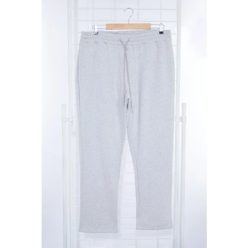 Trendyol Gray Regular Cut Basic Plus Size Sweatpants