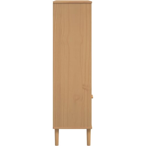  Regal za knjige SENJA izgled ratana smeđi 90x35x130 cm borovina Slike