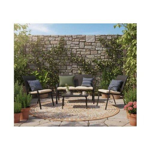Zen garden Baštenska garnitura sa dvosedom Lagos Black Cene