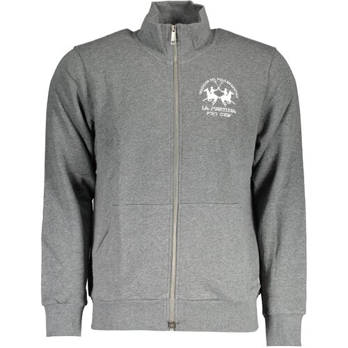 La Martina MEN&amp;amp;#39;S GRAY ZIPPED SWEATSHIRT Slike