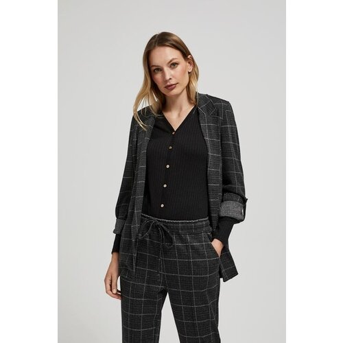 Moodo Checkered blazer with rolled-up sleeves Cene