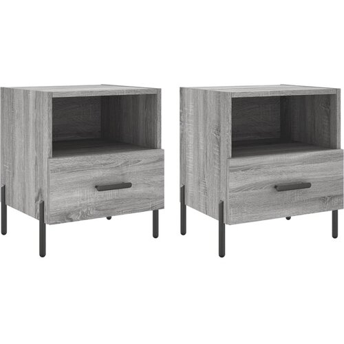 vidaXL Noćni ormarići 2 kom boja hrasta 40x35x47 5cm konstruirano drvo Cijene