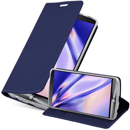 Cadorabo Ohi&scaron;je, združljivo z LG G3 v klasična temno modra - Za&scaron;čitni ovitek z magnetnim zapiranjem, stoječo funkcijo in režo za kartice, (20552546) Cene