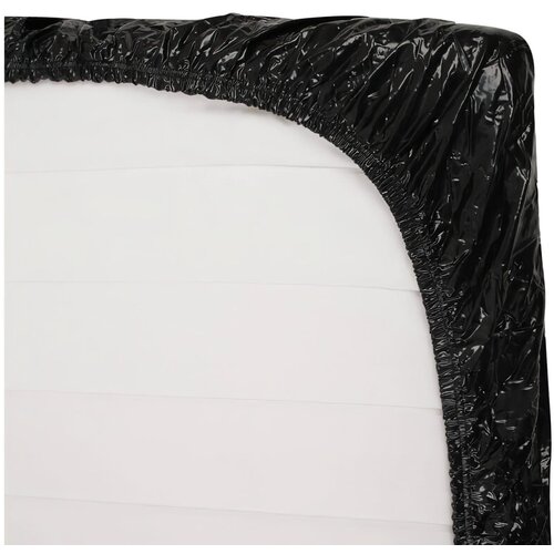 Fetish Sjajna, gumirana plahta - crna (160 x 200 cm) Slike