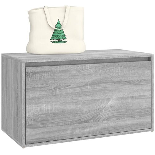  Klupa za hodnik sivi hrast 80 x 40 x 45 cm konstruirano drvo Slike