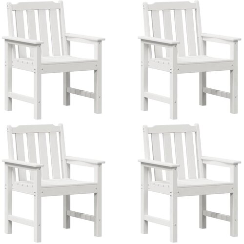  Vrtna stolica 4 pcs Bijelo 65.5 x 59 x 88 cm Polietilen Slike