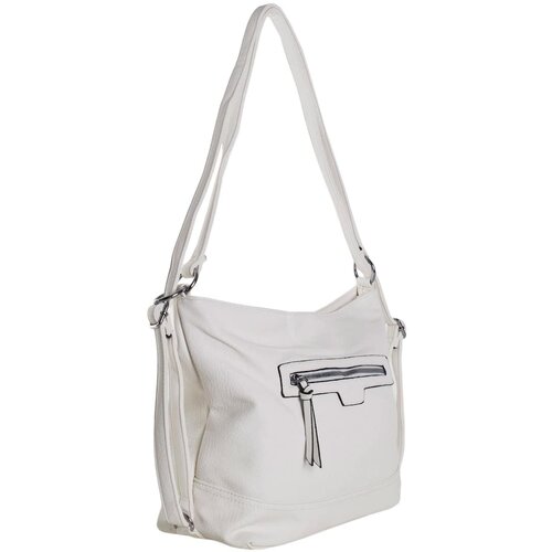 Fashion Hunters A white bag, a 2in1 backpack with an adjustable strap Slike