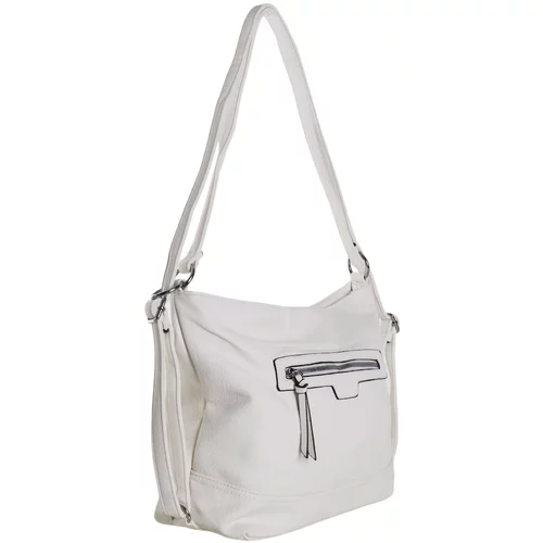 Fashion Hunters A white bag, a 2in1 backpack with an adjustable strap