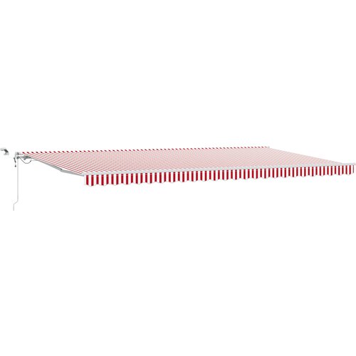 vidaXL Automatska uvlačiva tenda s LED crvenom i bijelom prugom 600x300 cm Cijene