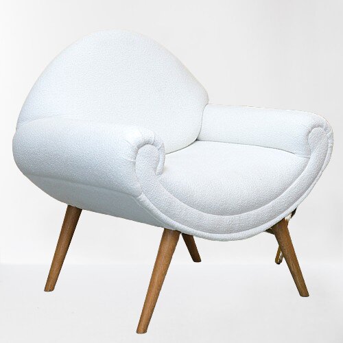 Ena Y-21 Fotelja Gondola 83x48x85cm, Bela Cene