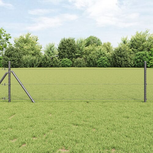 VidaXL &amp;Scaron;esterokutna ograda Siva 0.5x10 m Čelik Slike