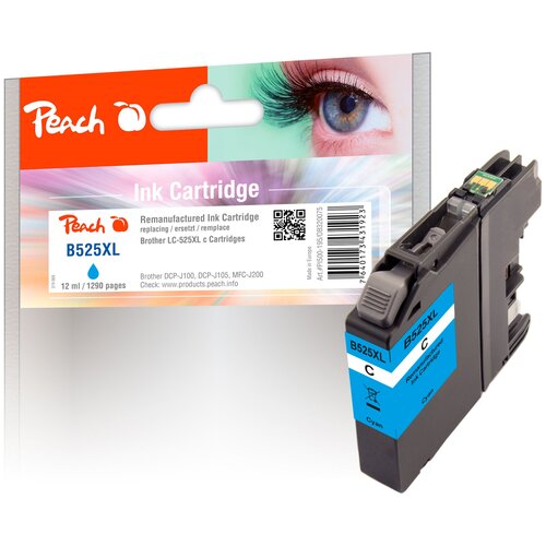 Peach Črnilo Brother LC-525XL 12ml cyan 320075, (20383415) Slike