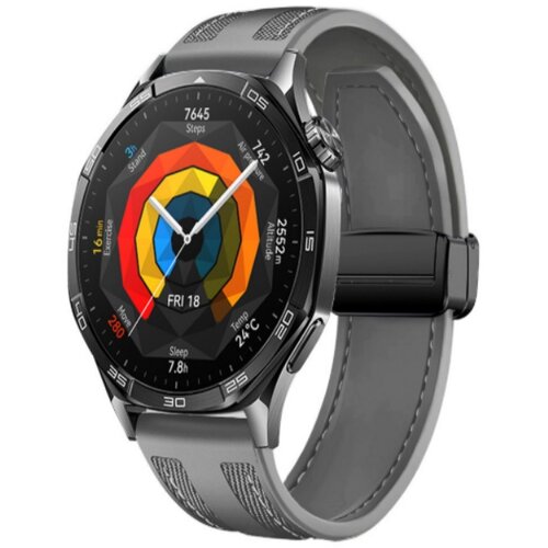 INF 22 mm univerzalni silikonski pa&scaron;ček za uro za Samsung, Huawei, Xiaomi Grey, (22064197) Cene